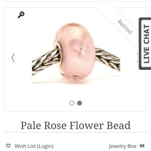 Trollbeads Pale Flower Bead (Retired)
